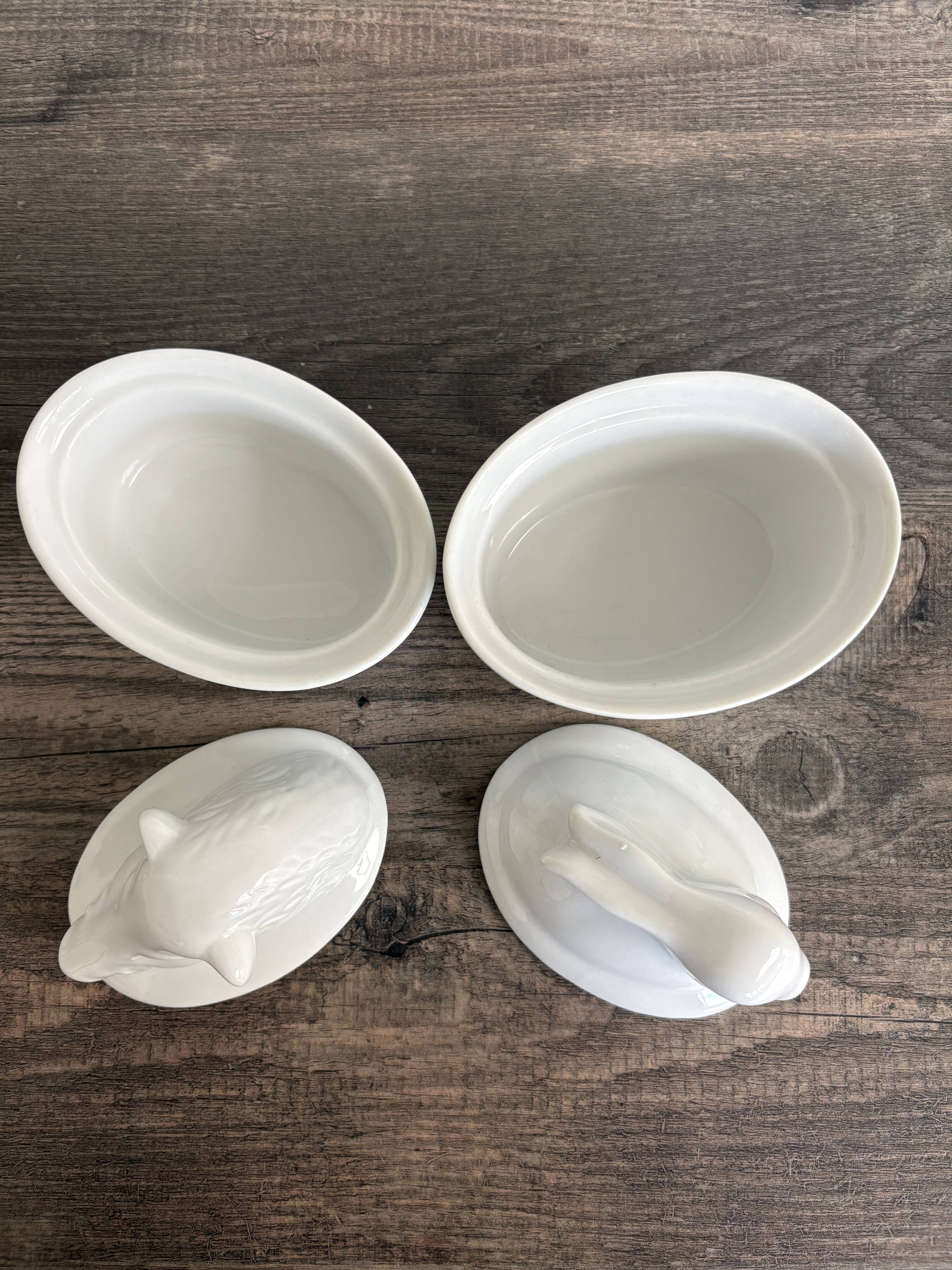 2 Porcelain Terrines - Wild Boar and Rabbit