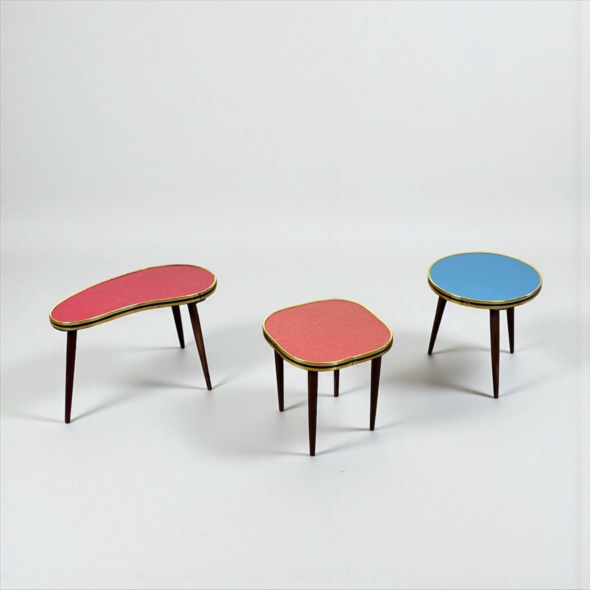 Set of Three 1950s Mid Century Plant Stands, West Germany