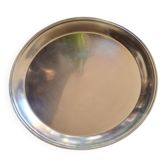 Indonesian artisanal silver-plated tray