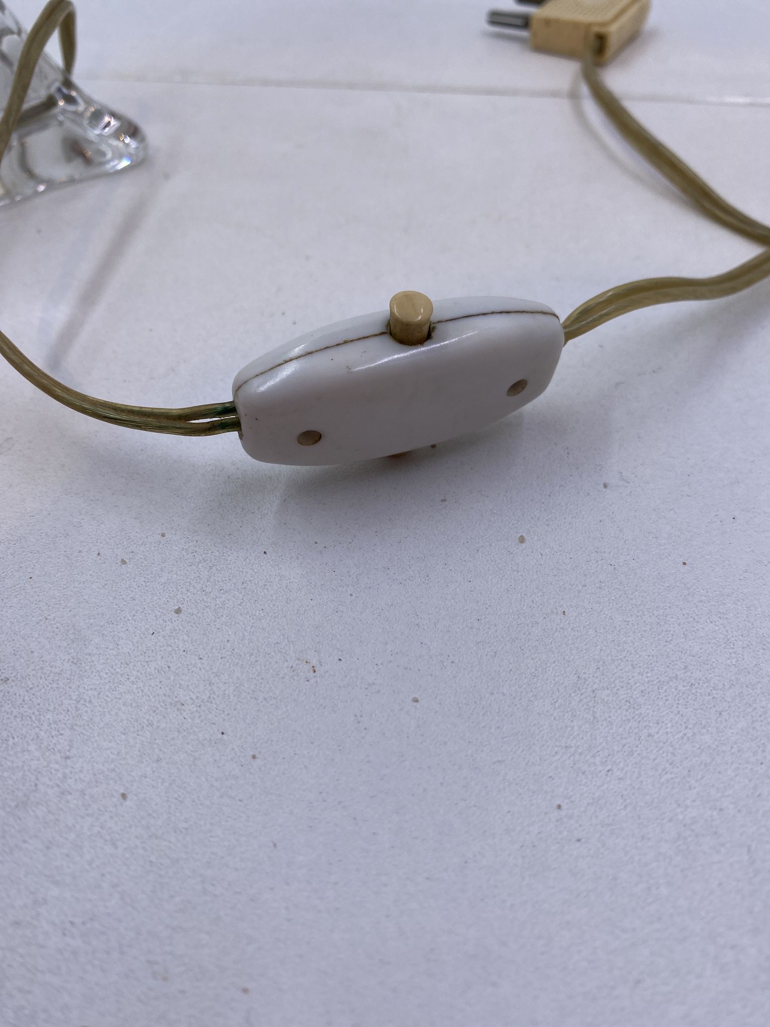 Glass desk lamp foot