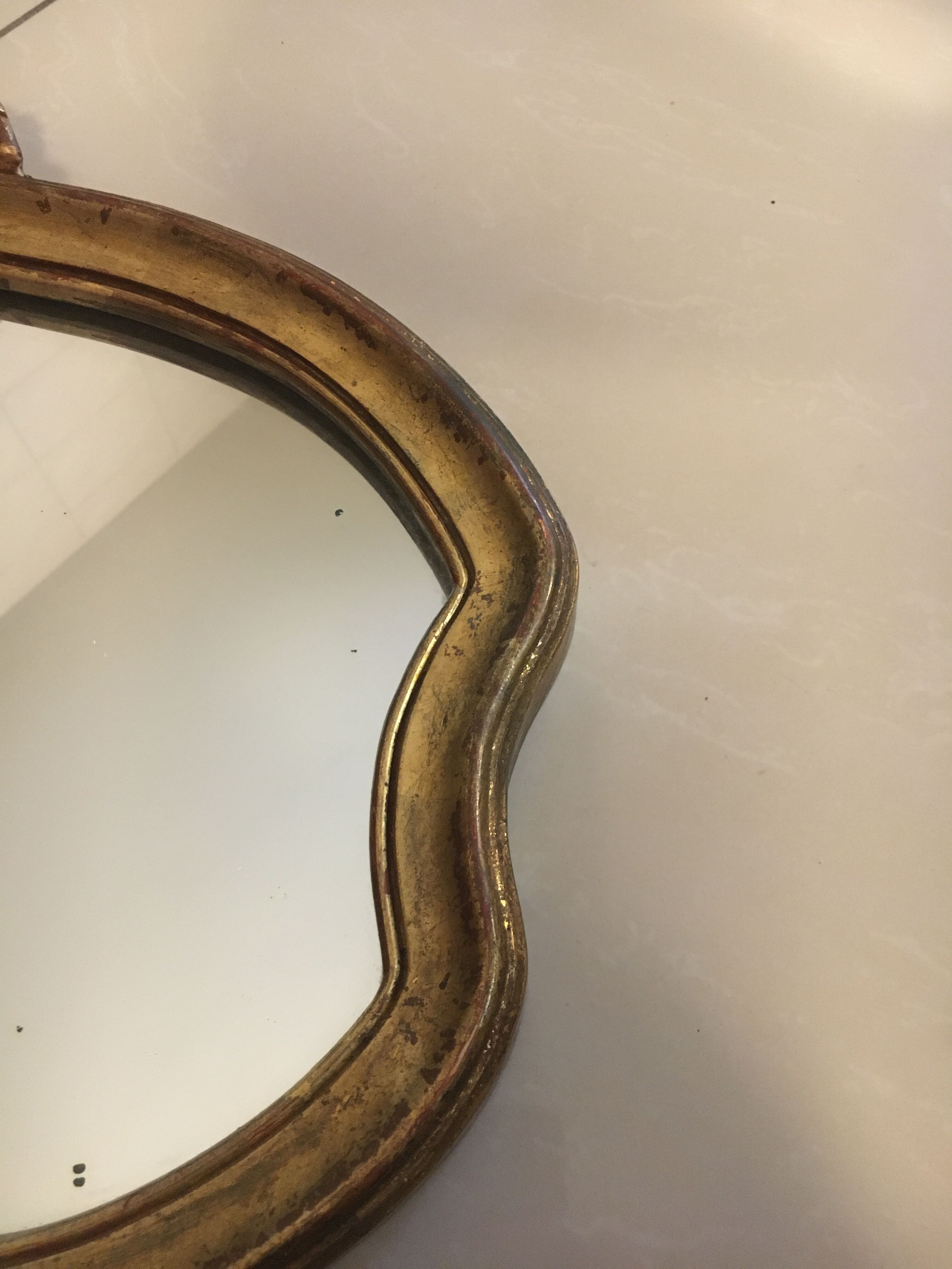 Vintage mirror in gold frame, 52x42 cm