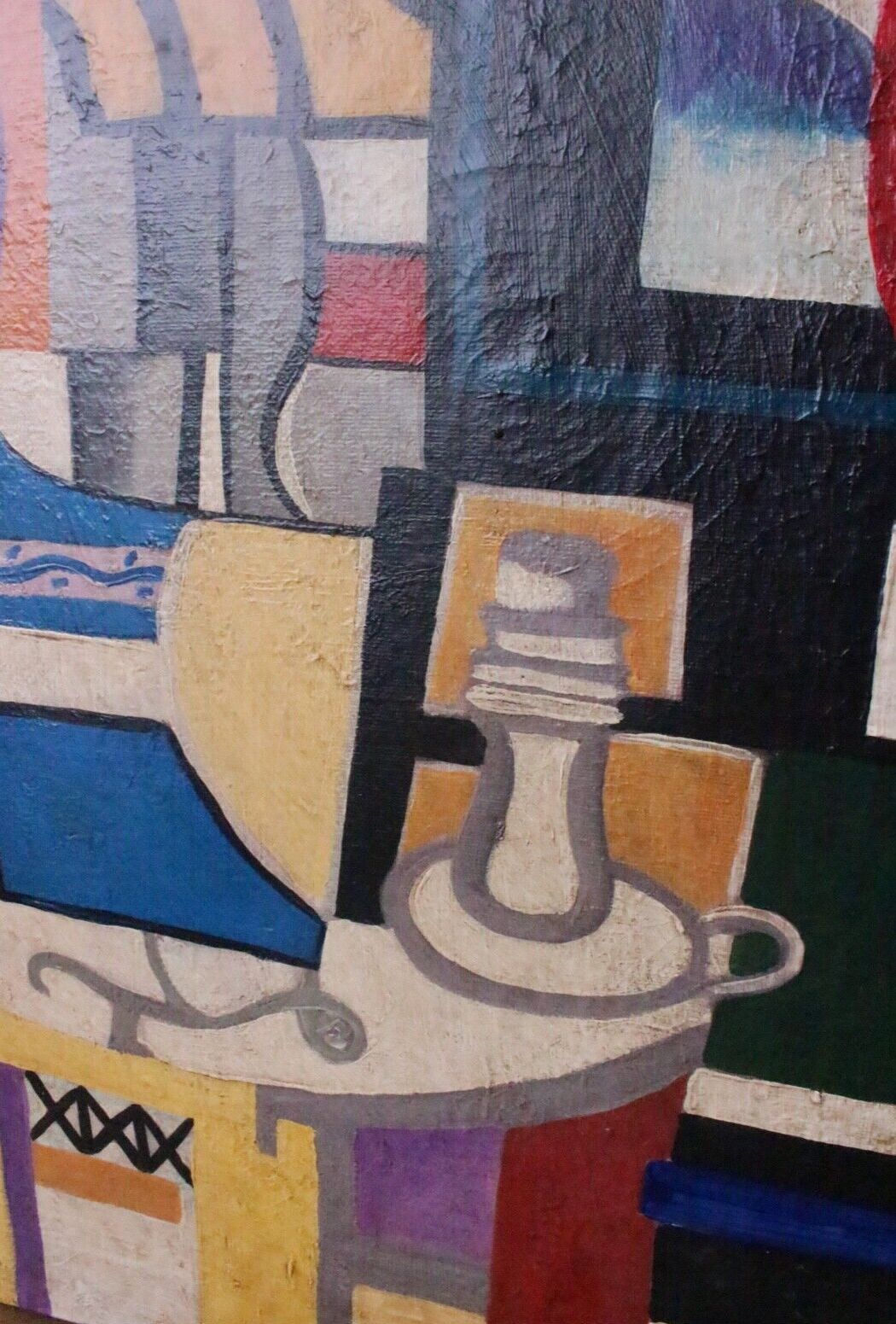 Tableau huile sur toile Fernand Léger cubistes peintre français vieux