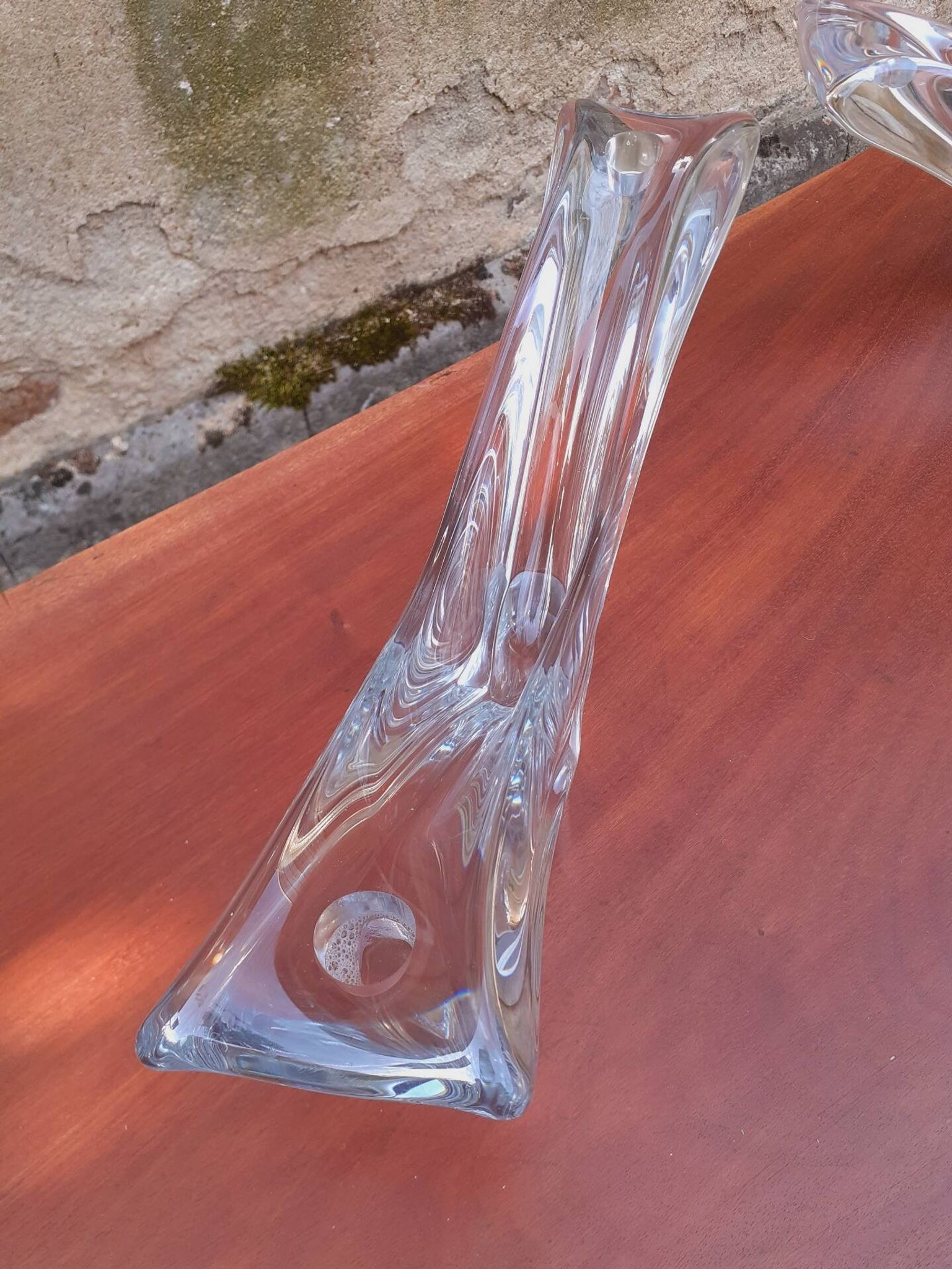 Paire de coupes/ Bougeoirs cristal de Daum