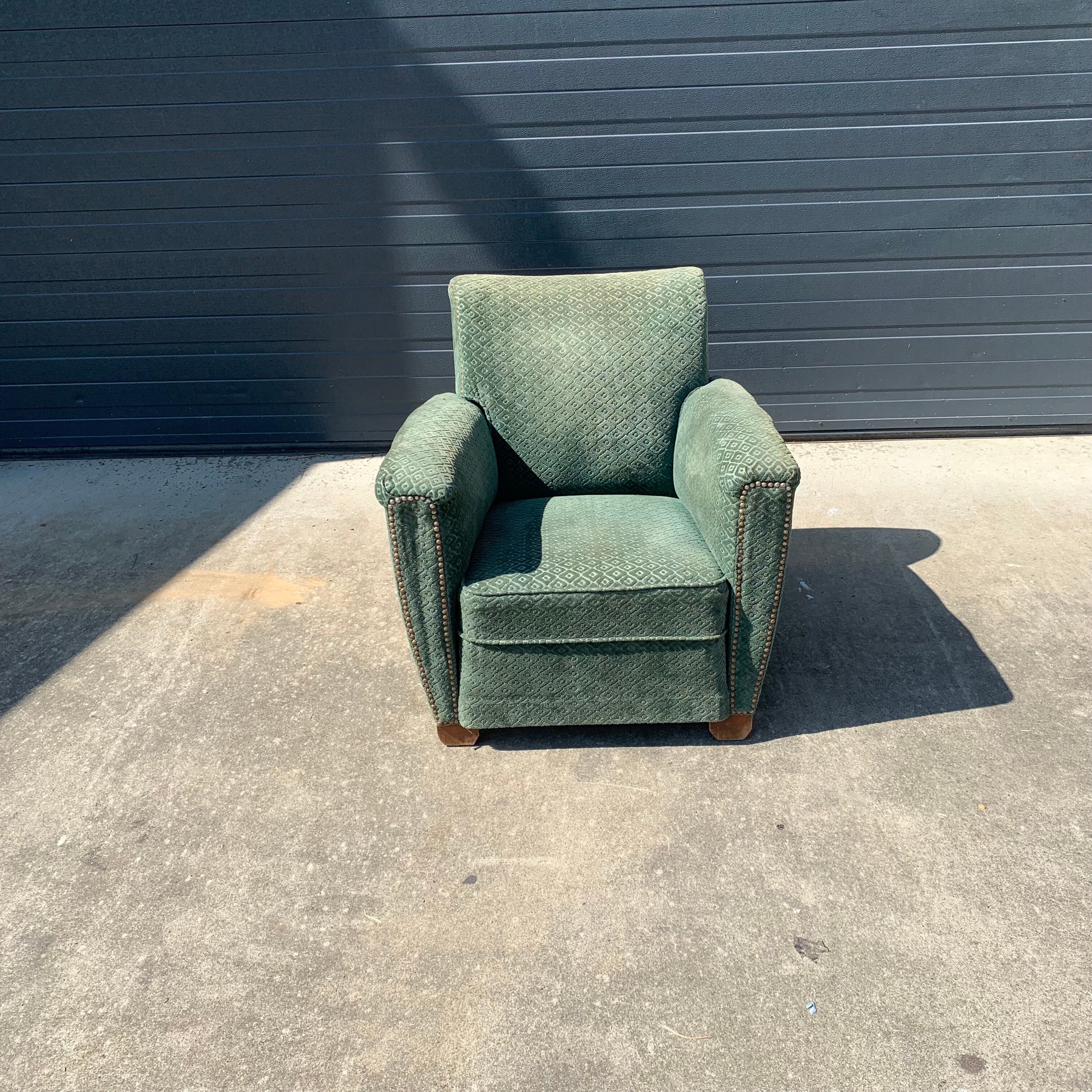 Velvet club chair