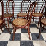 Set of 7 Thonet bistro chairs