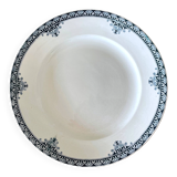 Large antique serving dish in Saint-Amand earthenware (Nord)