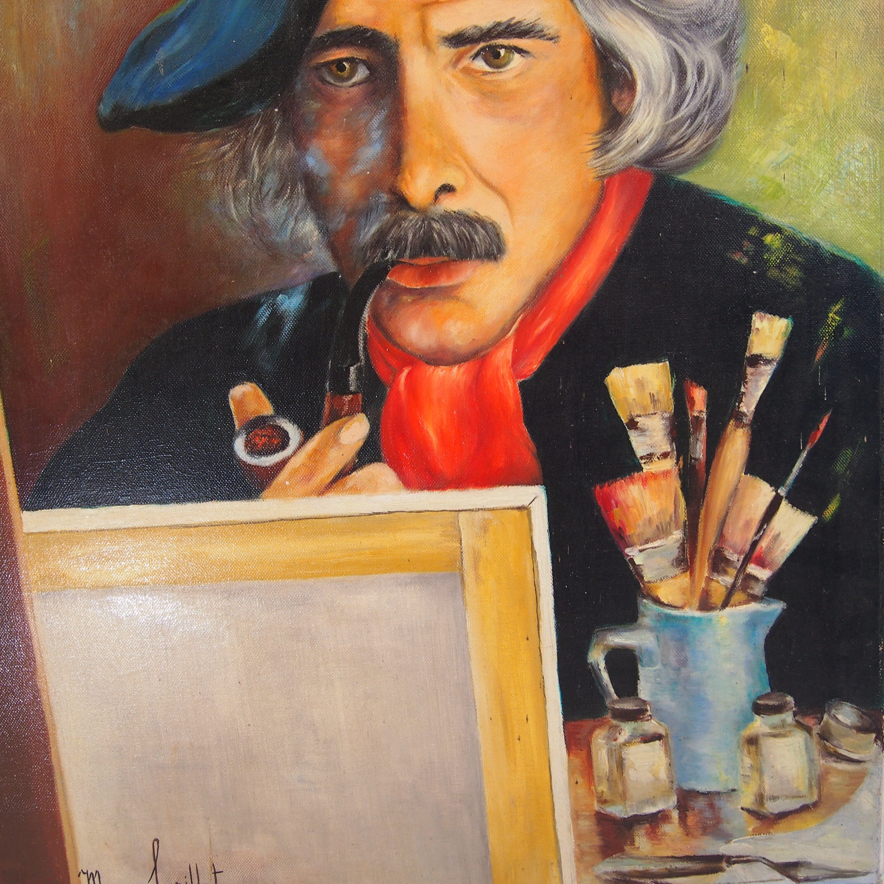 Oil portrait on canvas