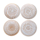 Set 4 assiettes plates Fauve vintages Niderviller spéciales Crêpes