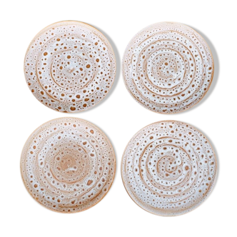 Set 4 flat plates Falcon vintage Niderviller special Pancakes