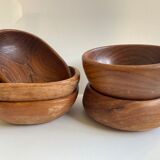 Set of 5 wooden ramekins