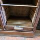 Antique double curtain cabinet in oak