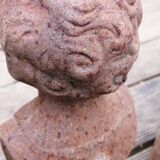 Pair of cast iron fireplace chenets "Children"