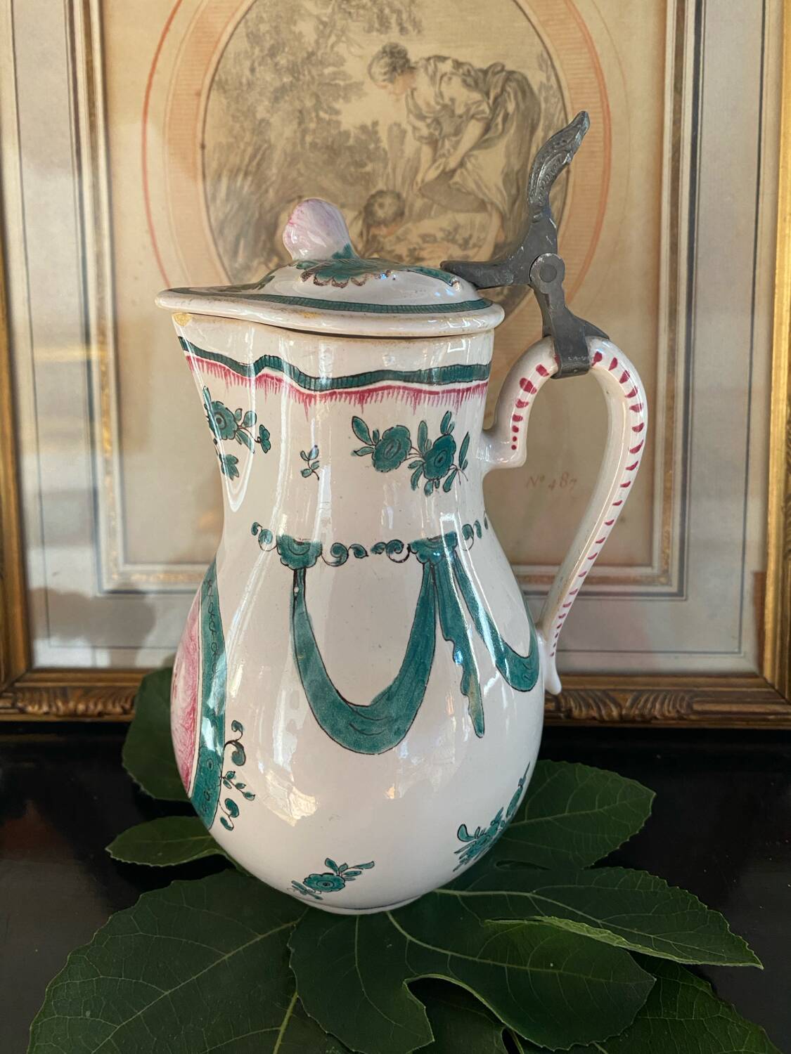19th century earthenware cream pitcher