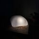 Square wall-mounted ceiling light in white opaline glass, 20 cm, vintage.