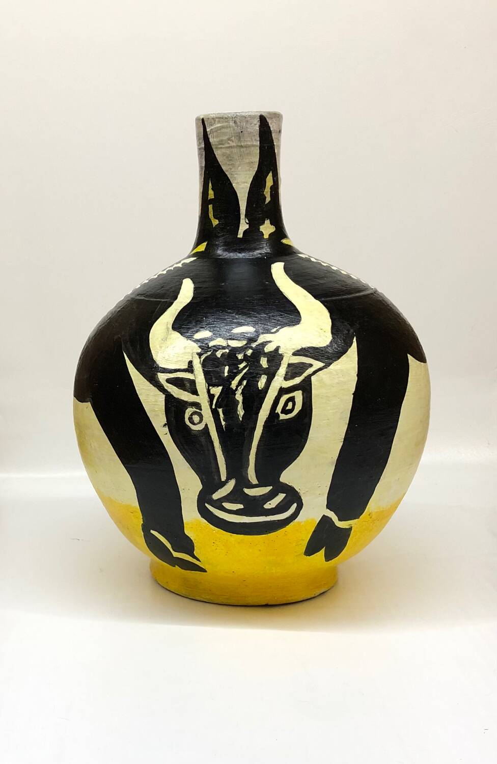 Picasso-inspired bull vase