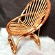 Fauteuil enfant en rotin vintage
