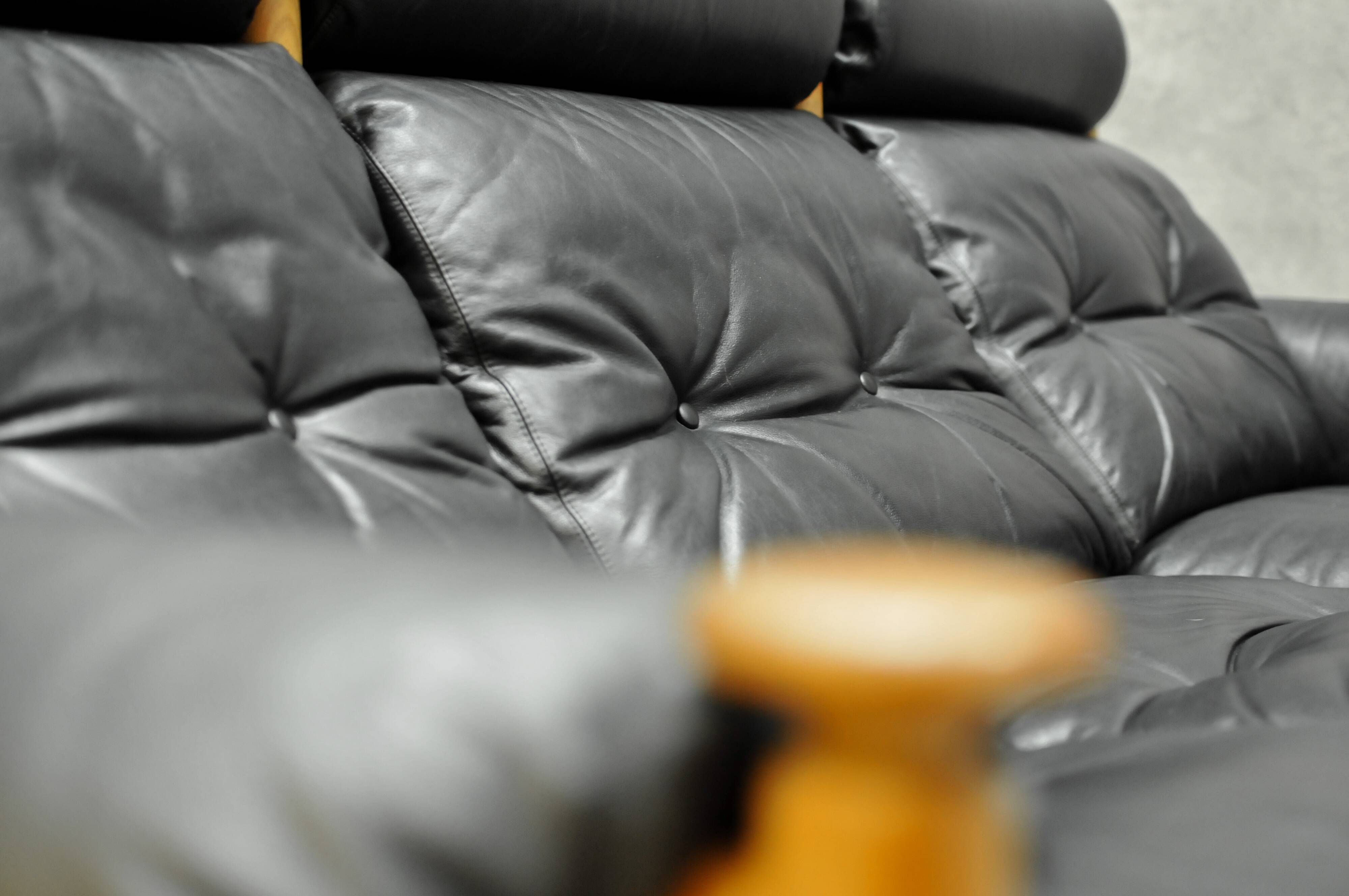 Leather vintage 3 seater sofa