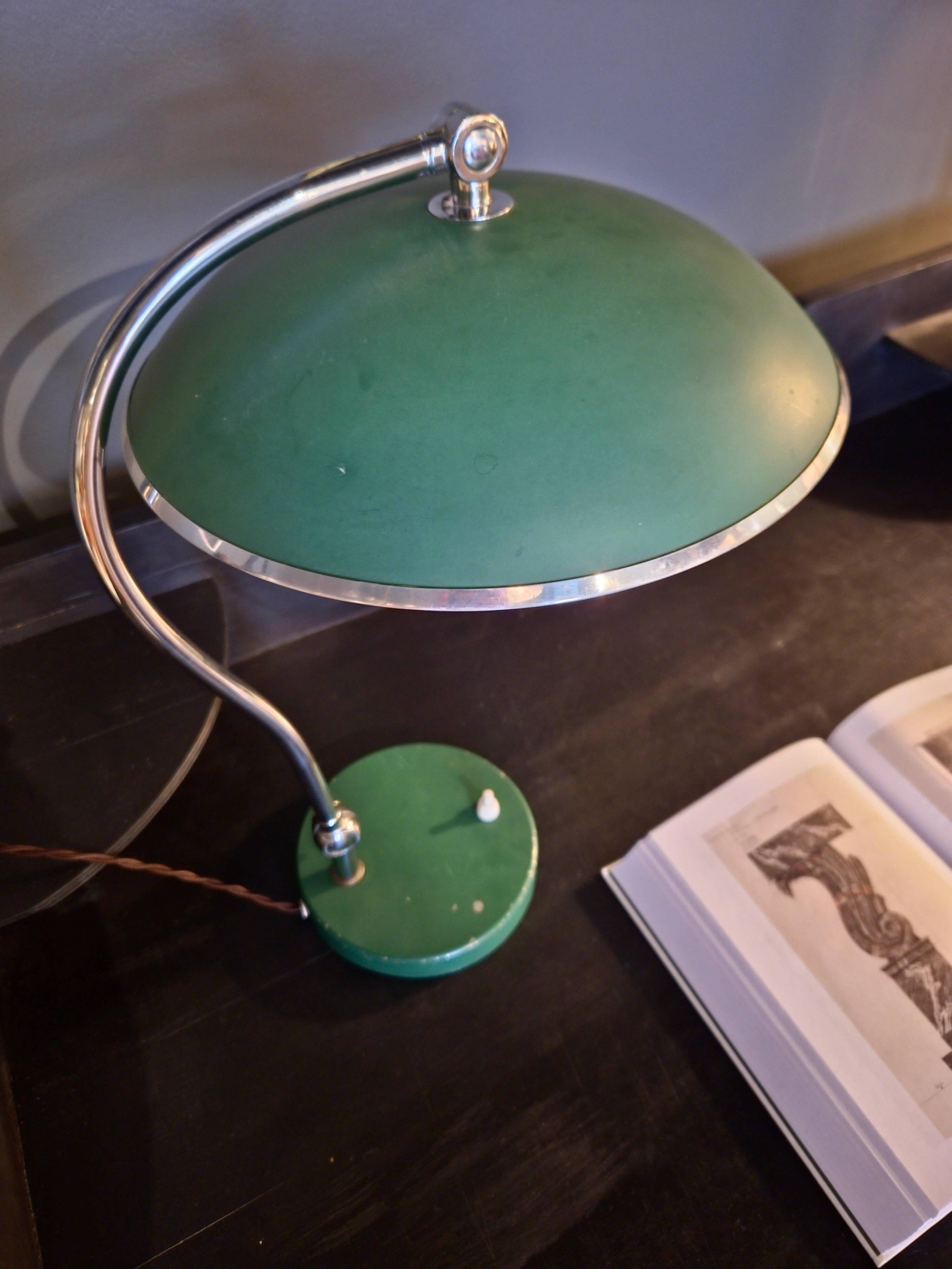 Lampe de bureau / table classique en vert Harald Notini, moderne suédois / scandinave