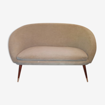 Sofa sofa shell round 2 places grey