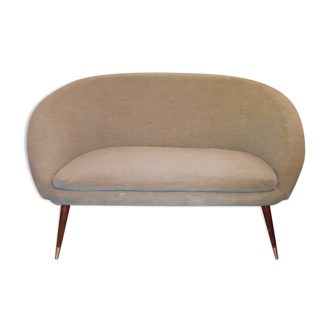 Sofa sofa shell round 2 places grey