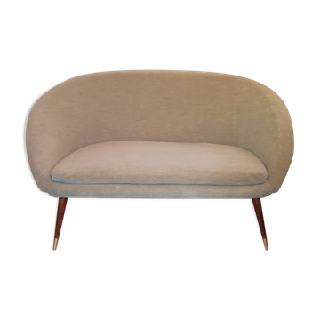 Sofa sofa shell round 2 places grey