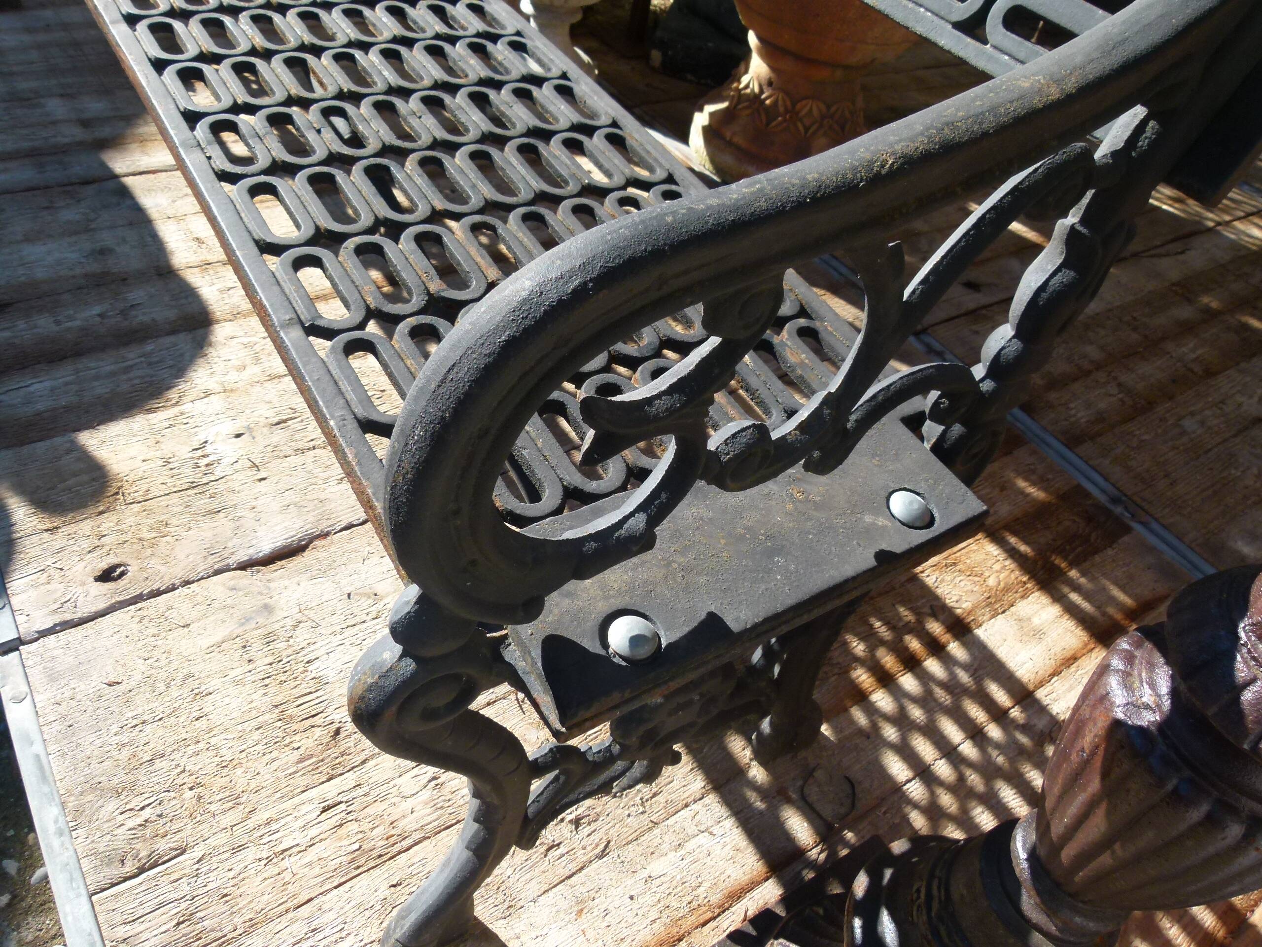 Cast iron bench