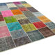 Handmade turkish overdyed 205 cm x 300 cm multicolor patchwork carpet