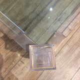 Glass and plexiglass coffee table