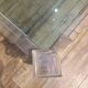 Glass and plexiglass coffee table