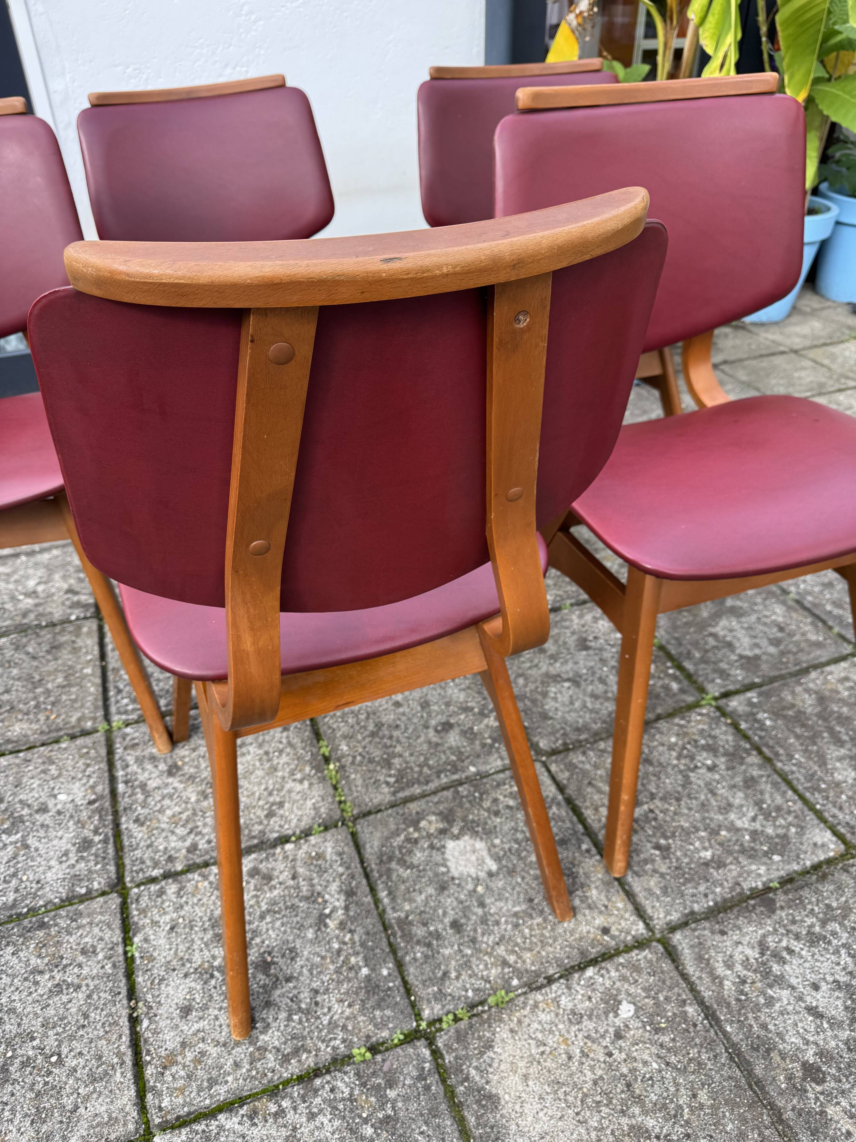 Ensemble de 5 chaises Pynock vintage