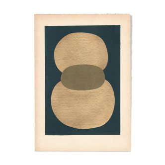Original Scandinavian-inspired collage dated and signed without frame