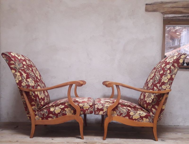 Pair of vintage 1950 armchairs