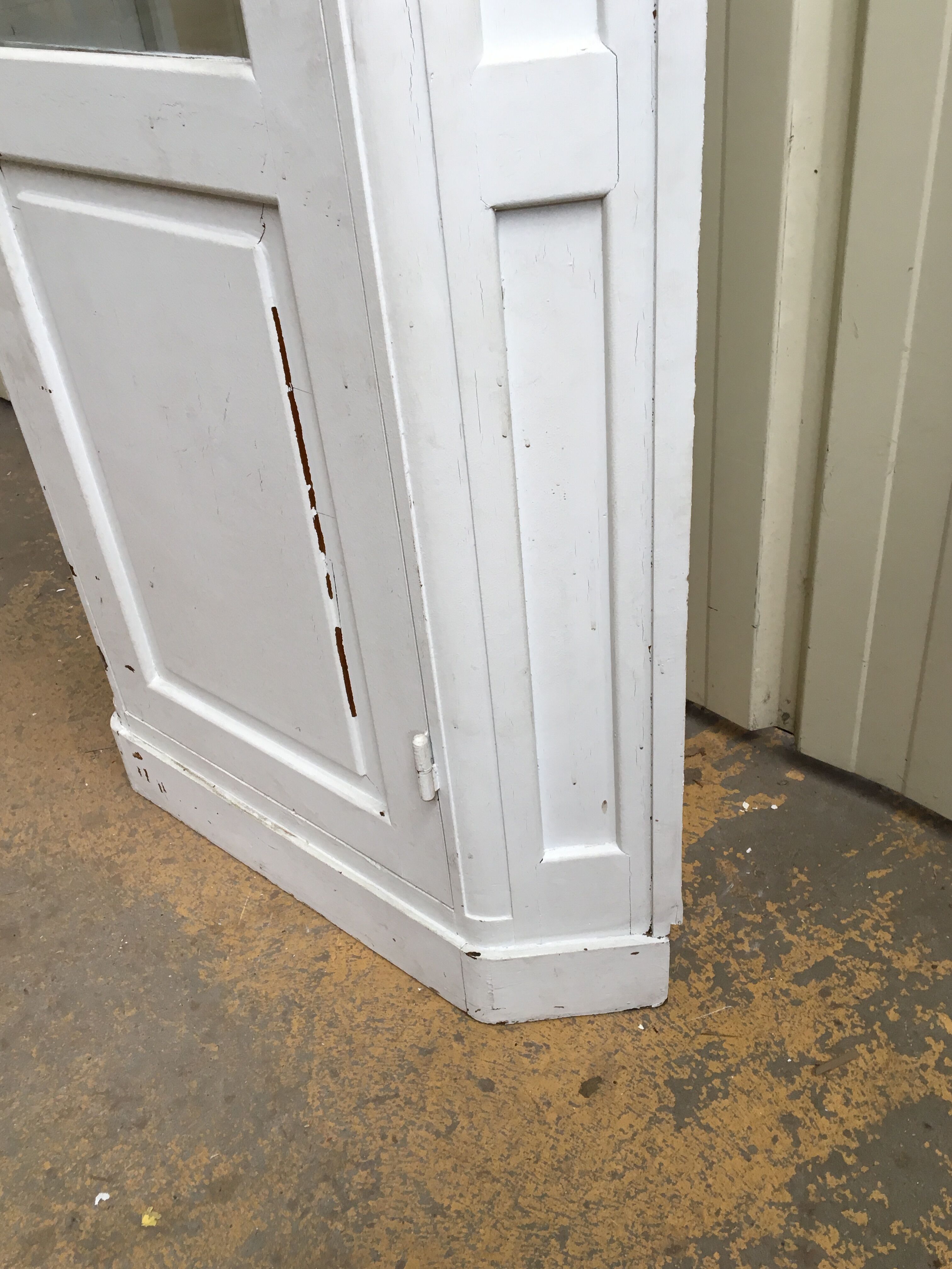 fire post cabinet of the old French bank in oak