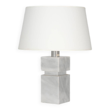 Lampe en marbre de Carrare massif circa 1970