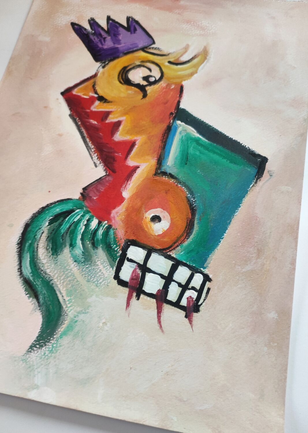 Expressionist acrylic painting