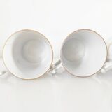 Porcelain coffee service for 8 people with bamboo handles.