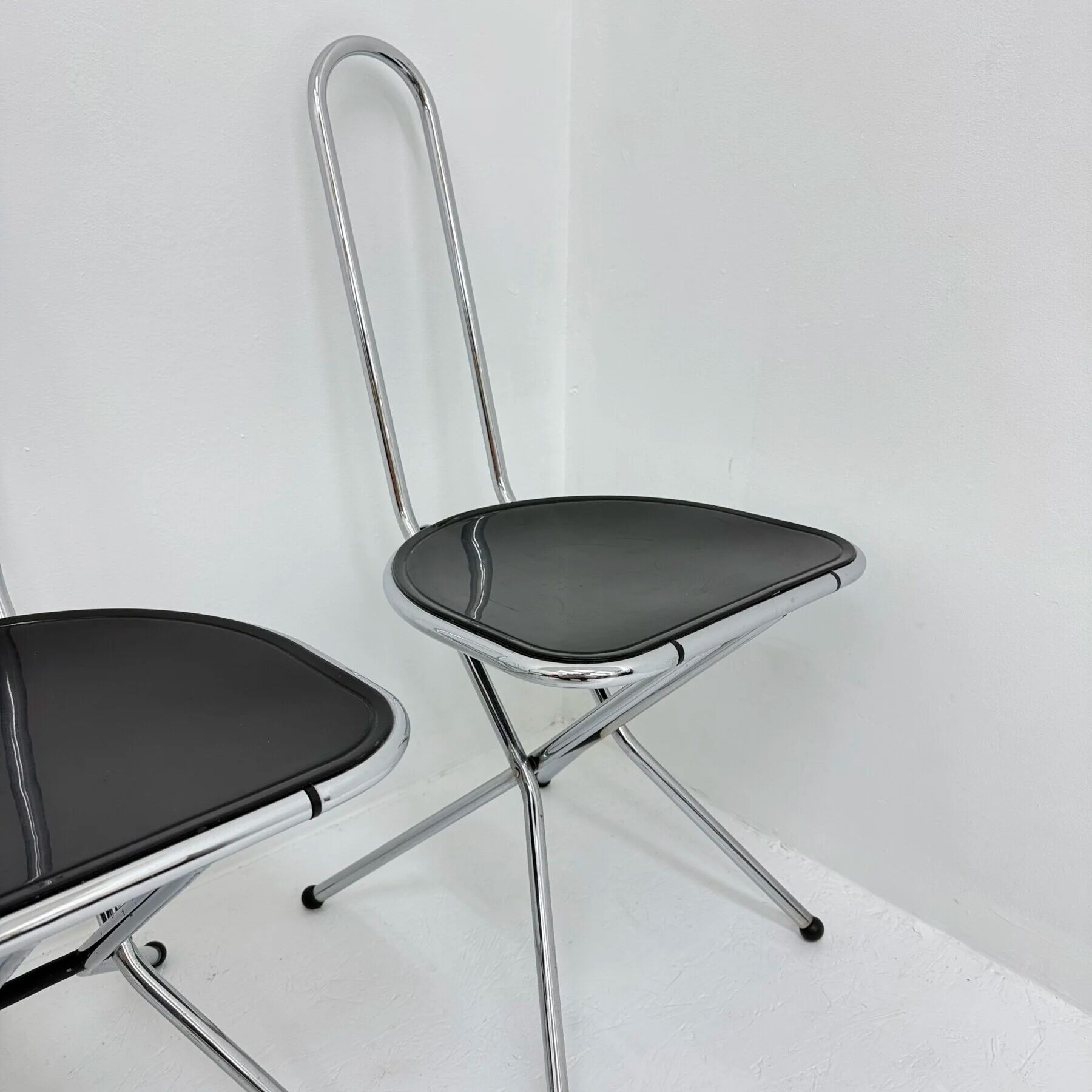 Set of 4 postmodern folding chairs by Niels Gammelgaard for Ikea, 1980s
