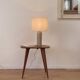 Lampe Grès et jute tissée