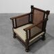 Paire de fauteuils en chêne anglais antique et en rotin avec des détails torsadés, Royaume-Uni c