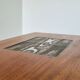 Teak coffee table by Louis Van Teeffelen with tile inlay.