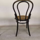 Black canned bistro chairs