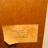 Elegant watercolor on paper depicting a young woman, signed George Bulter