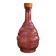 Vintage pink pressed glass carafe – retro decorative bottle with wooden stopper.