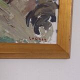 Mid Century Swedish Oil on Panel – “Abstract Woodland” by Bengt Crantz