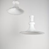 Paire de suspensions en opaline de Michael Bang pour Royal Copenhagen, années 1970