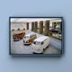 Tirage d’art, showroom Volkswagen, années 1960, couleurs originales