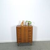 Mid-Century Deens Westergaards, Silkeborg palissander ladekast 6 lades