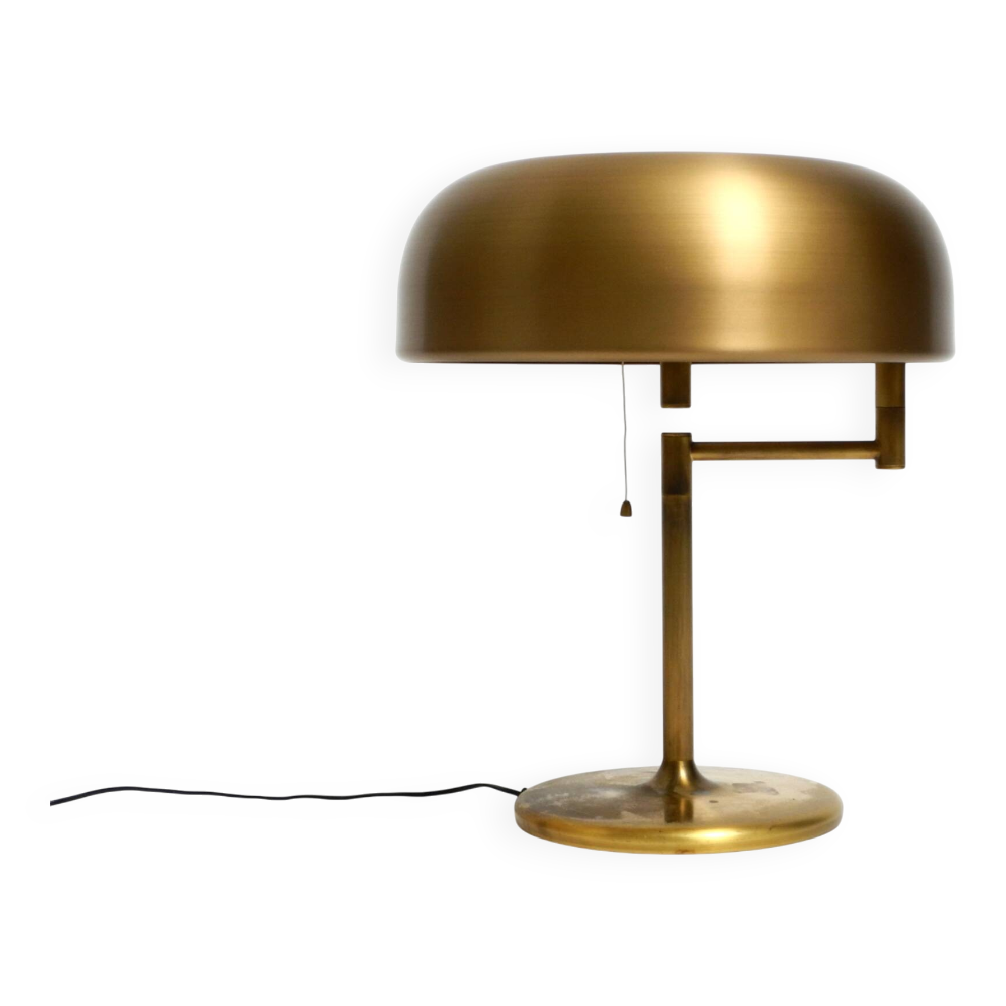 Extraordinary heavy 1960s XXL brass table lamp by Staff with a swivel joint