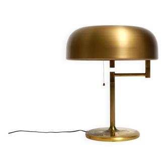 Extraordinary heavy 1960s XXL brass table lamp by Staff with a swivel joint