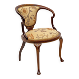 Beautiful Edwardian Inlaid Tub Back Chair